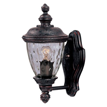 Maxim One Light Oriental Bronze Water Glass Glass Wall Lantern 3495WGOB
